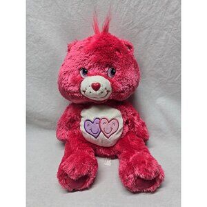 Care Bears 2006 ALWAYS THERE BEAR 12" Red  Fluffy Floppy Plush Stuffed Animal